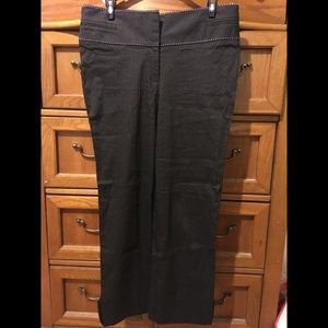 Bebe black pinstriped Capri slacks